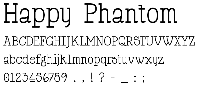Happy Phantom font